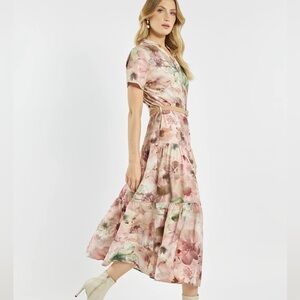 Chepe floral button up maxi dress made in Italy